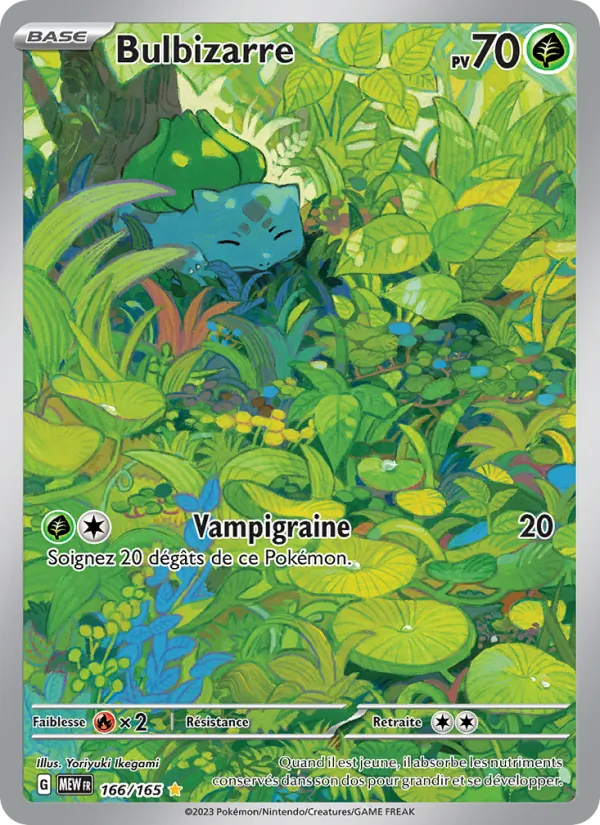 Carte Pokémon Bulbizarre 166/165 de l'extension 151