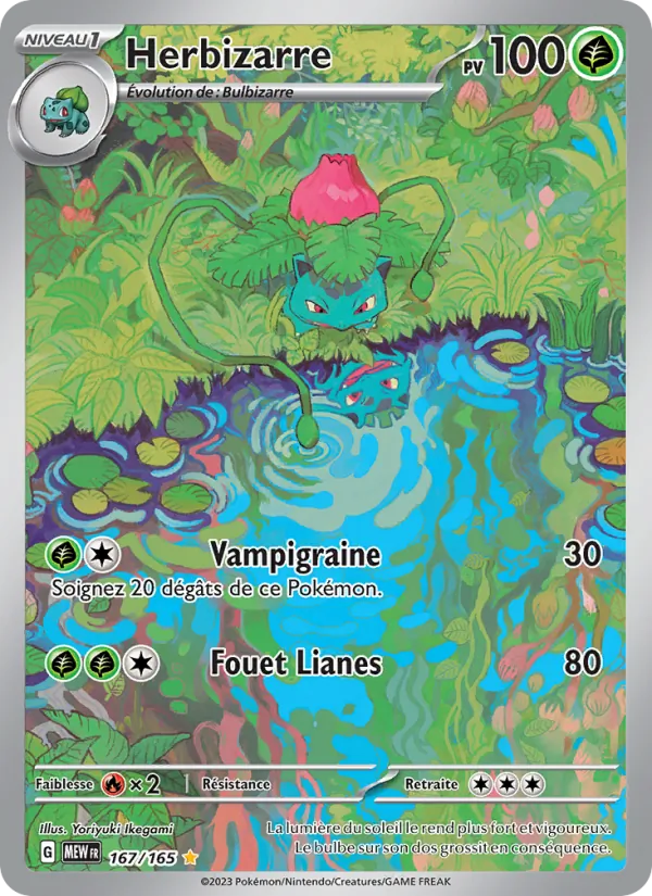 Carte Pokémon Herbizarre 167/165 de l'extension 151