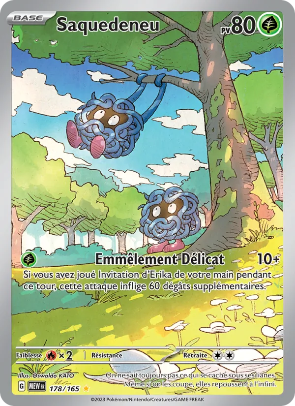 Carte Pokémon Saquedeneu 178/165 de l'extension 151