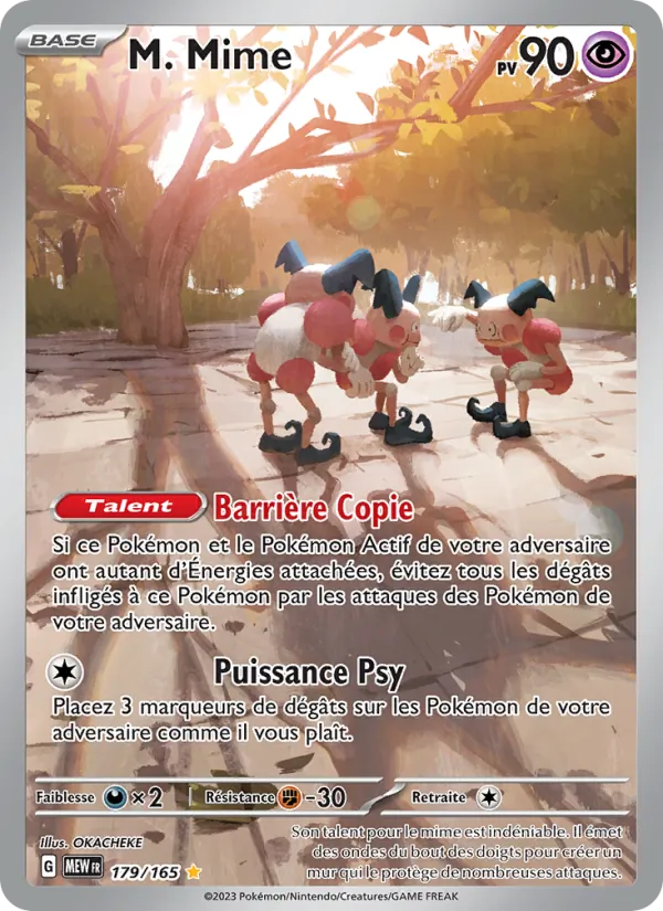 Carte Pokémon M. Mime 179/165 de l'extension 151