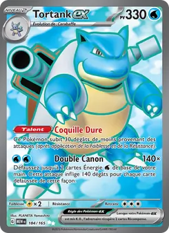 Carte Pokémon Tortank-ex 184