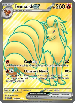 Carte Pokémon Feunard-ex 186