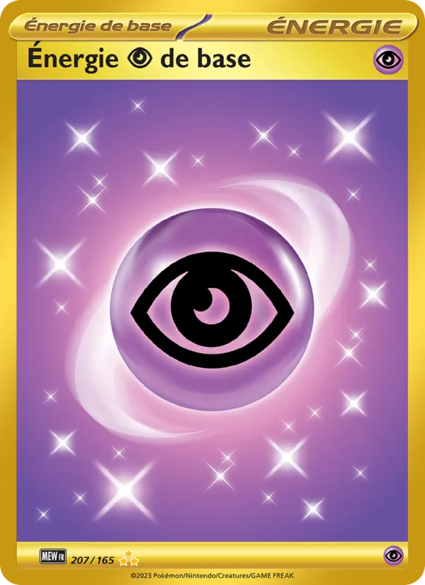 Carte Pokémon Énergie Psychic de base 207/165 de l'extension 151