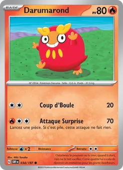 Carte Pokémon Darumarond 034