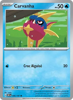 Carte Pokémon Carvanha 046