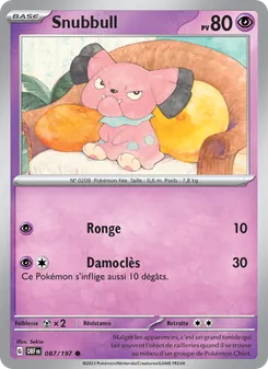 Carte Pokémon Snubbull 087