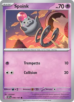 Carte Pokémon Spoink 090