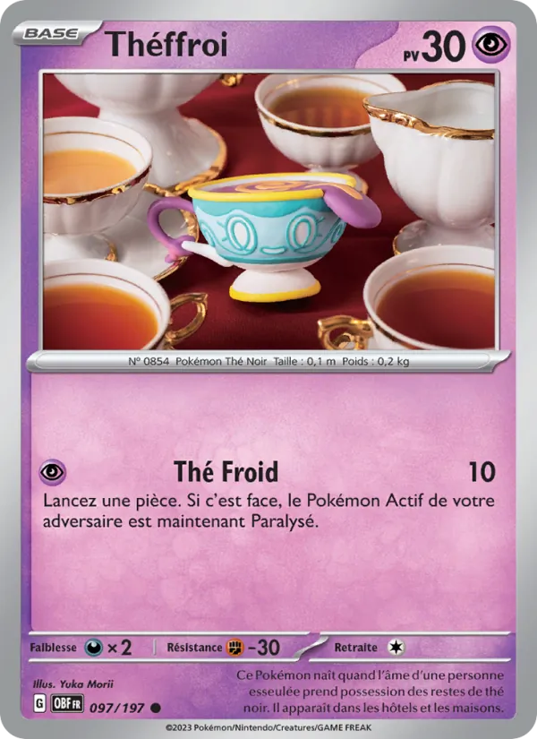 Carte Pokémon Théffroi 097/197 de l'extension Flammes Obsidiennes