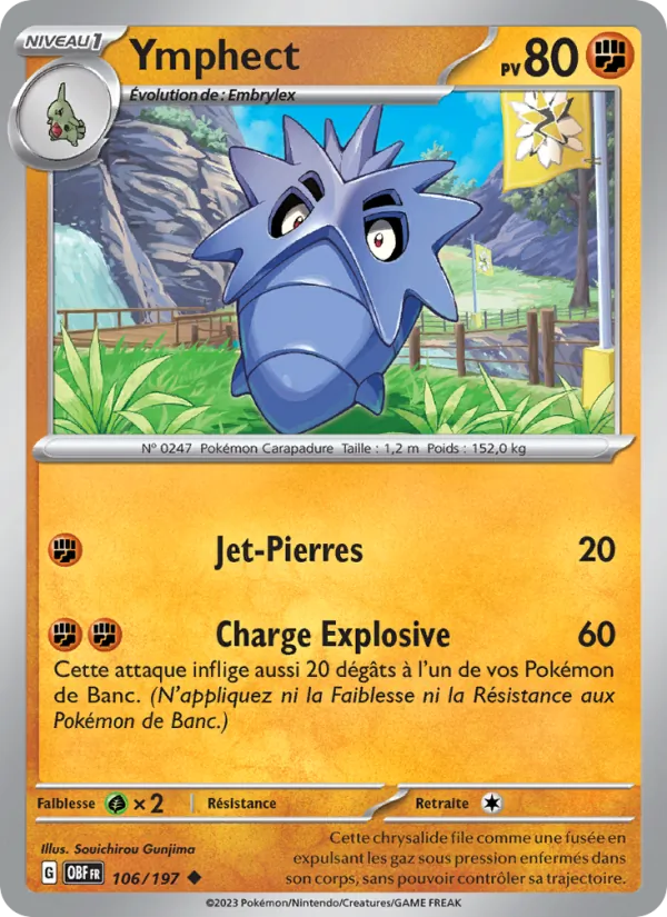 Carte Pokémon Ymphect 106/197 de l'extension Flammes Obsidiennes