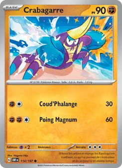Carte Pokémon Crabagarre 114