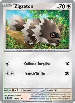 Carte Pokémon Zigzaton 167