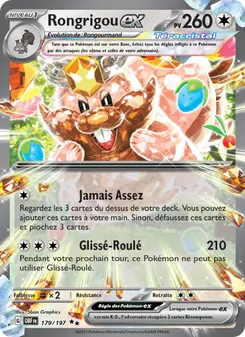 Carte Pokémon Rongrigou-ex 179