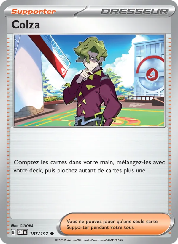 Carte Pokémon Colza 187/197 de l'extension Flammes Obsidiennes