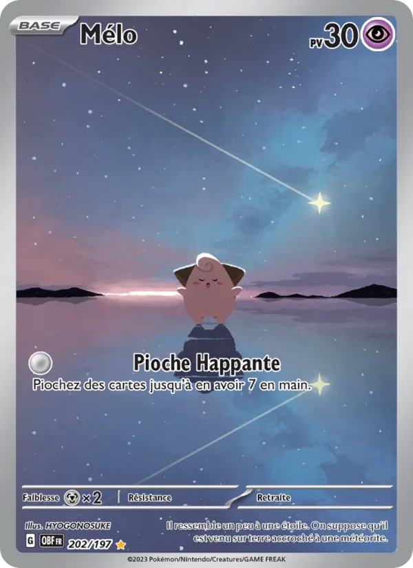 Carte Pokémon Mélo 202/197 de l'extension Flammes Obsidiennes