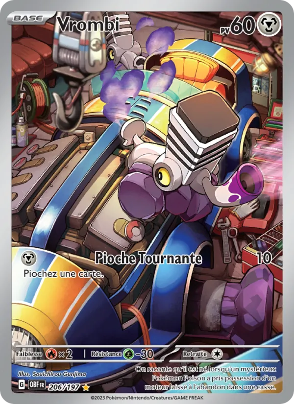 Carte Pokémon Vrombi 206/197 de l'extension Flammes Obsidiennes