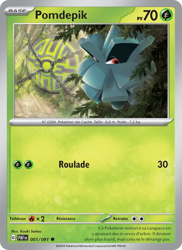 Carte Pokémon Pomdepik 001/91 de l'extension Destinées de Paldea