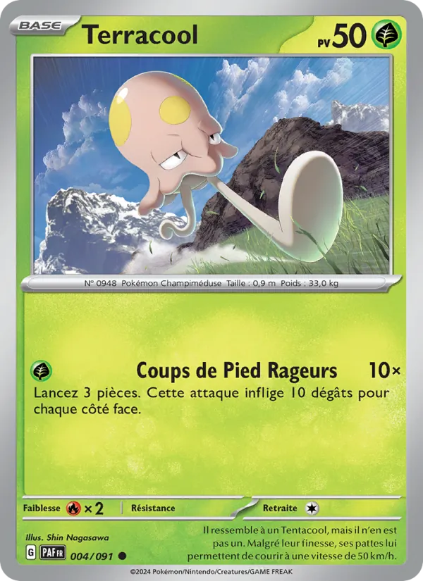Carte Pokémon Terracool 004/91 de l'extension Destinées de Paldea