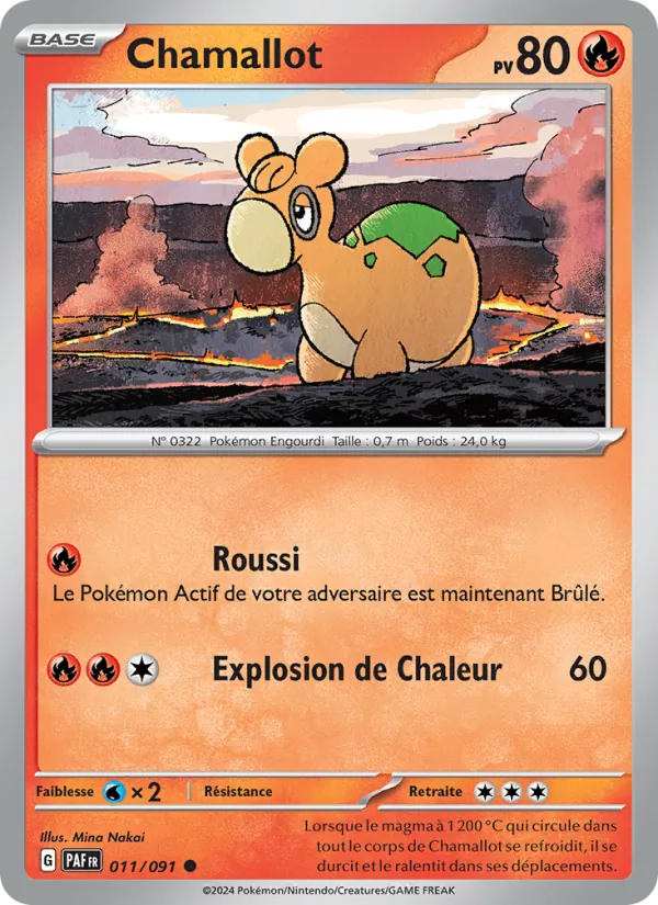 Carte Pokémon Chamallot 011/91 de l'extension Destinées de Paldea