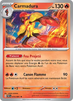 Carte Pokémon Carmadura 015