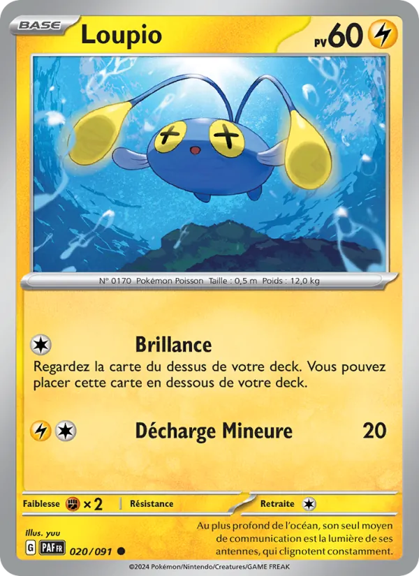 Carte Pokémon Loupio 020/91 de l'extension Destinées de Paldea