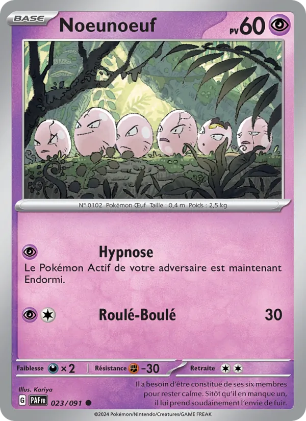 Carte Pokémon Noeunoeuf 023/91 de l'extension Destinées de Paldea