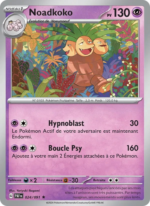 Carte Pokémon Noadkoko 024/91 de l'extension Destinées de Paldea