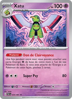 Carte Pokémon Xatu 026