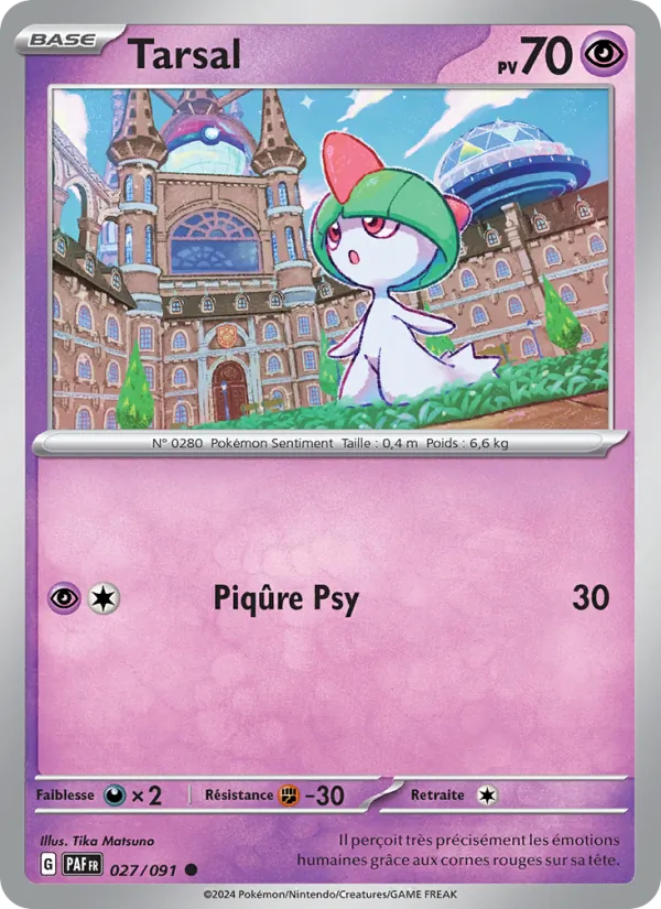 Carte Pokémon Tarsal 027/91 de l'extension Destinées de Paldea