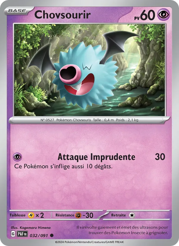 Carte Pokémon Chovsourir 032/91 de l'extension Destinées de Paldea