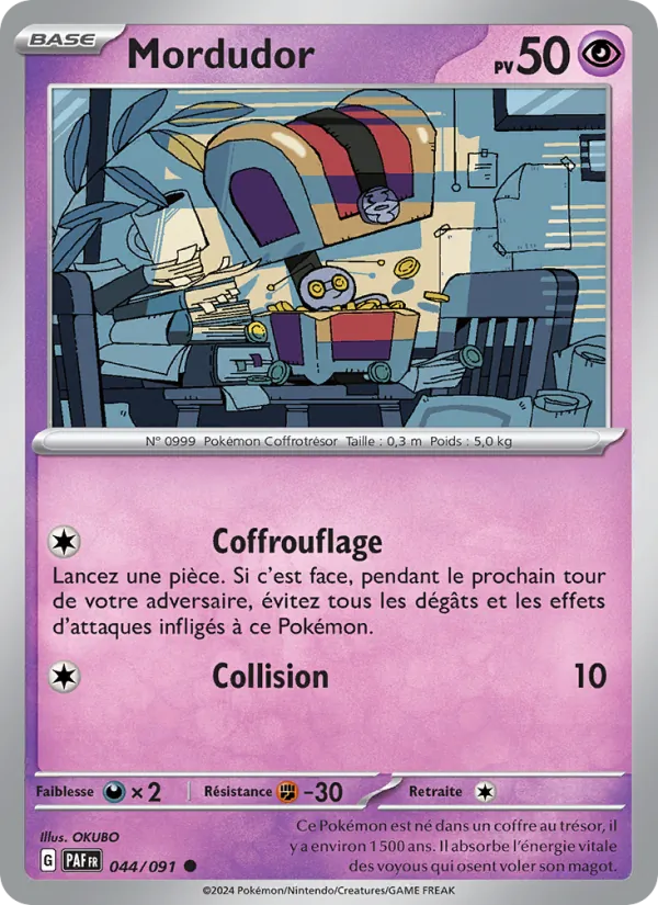 Carte Pokémon Mordudor 044/91 de l'extension Destinées de Paldea