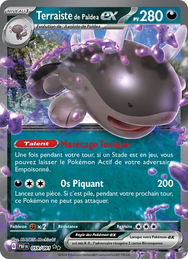 Carte Pokémon Terraiste de Paldea-ex 059/91 de l'extension Destinées de Paldea