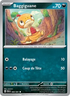 Carte Pokémon Baggiguane 060