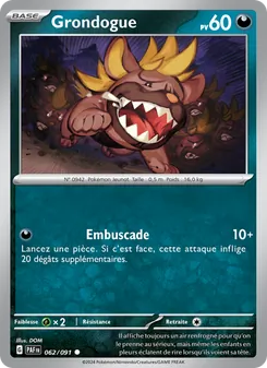 Carte Pokémon Grondogue 062
