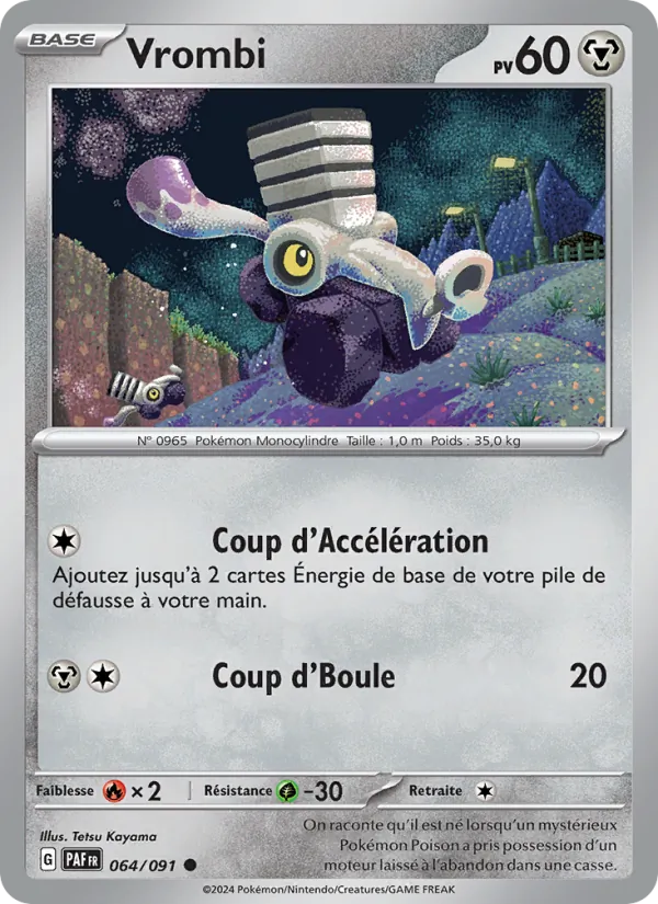 Carte Pokémon Vrombi 064/91 de l'extension Destinées de Paldea