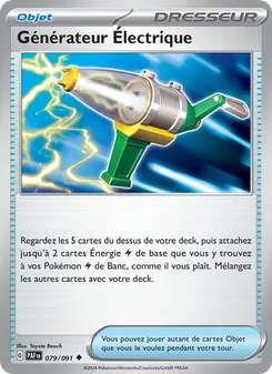 Carte Pokémon Générateur Électrique 079