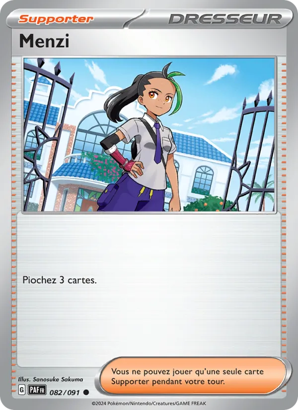 Carte Pokémon Menzi 082/91 de l'extension Destinées de Paldea