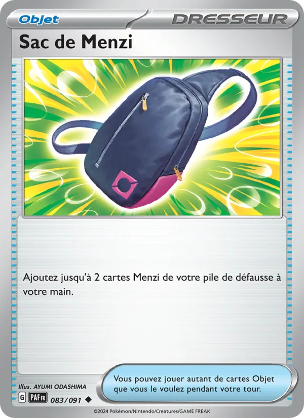 Carte Pokémon Sac de Menzi 083/91 de l'extension Destinées de Paldea