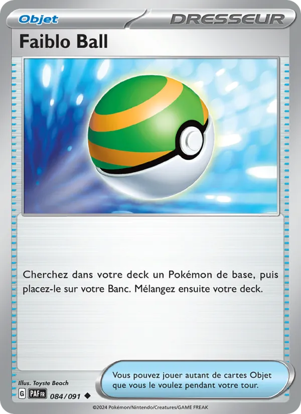 Carte Pokémon Faiblo Ball 084/91 de l'extension Destinées de Paldea