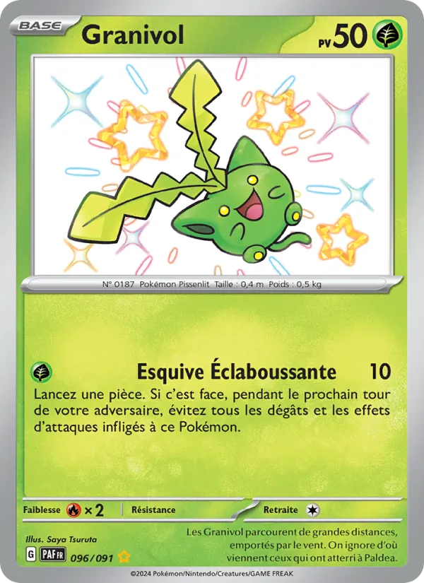 Carte Pokémon Granivol 096/91 de l'extension Destinées de Paldea