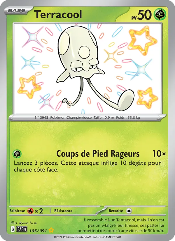 Carte Pokémon Terracool 105/91 de l'extension Destinées de Paldea