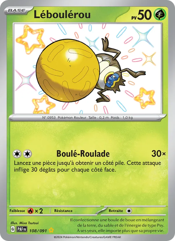 Carte Pokémon Léboulérou 108/91 de l'extension Destinées de Paldea