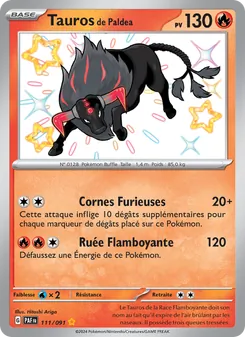 Carte Pokémon Tauros de Paldea 111