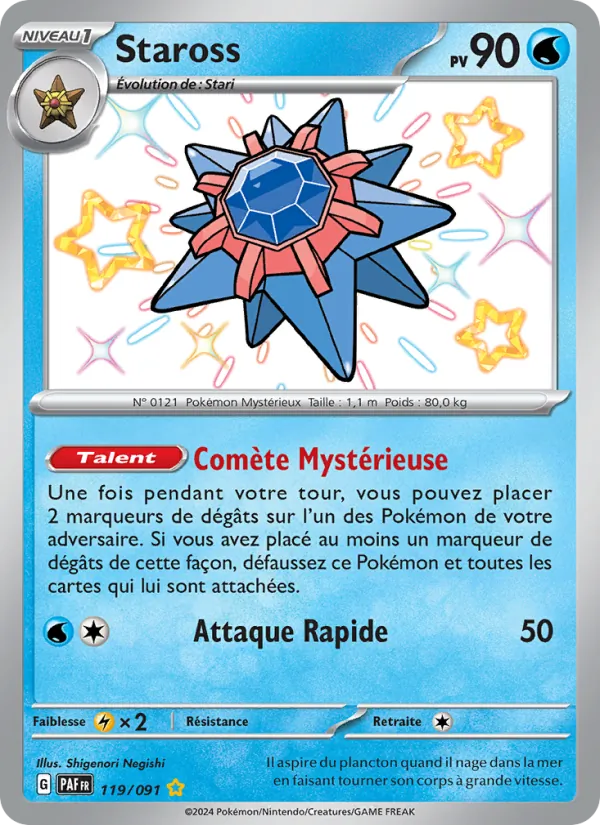 Carte Pokémon Staross 119/91 de l'extension Destinées de Paldea