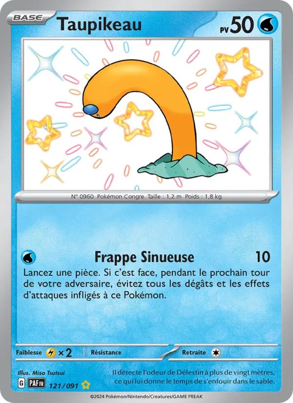 Carte Pokémon Taupikeau 121/91 de l'extension Destinées de Paldea