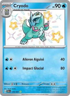 Carte Pokémon Cryodo 129