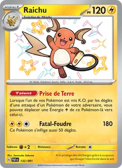 Carte Pokémon Raichu 132
