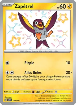 Carte Pokémon Zapétrel 145