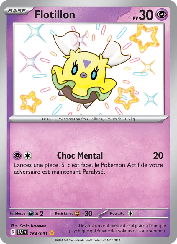 Carte Pokémon Flotillon 164/91 de l'extension Destinées de Paldea
