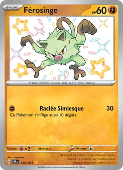 Carte Pokémon Férosinge 169 — Destinées de Paldea
