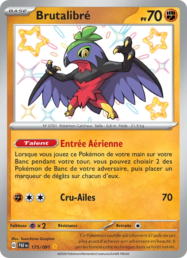 Carte Pokémon Brutalibré 175/91 de l'extension Destinées de Paldea